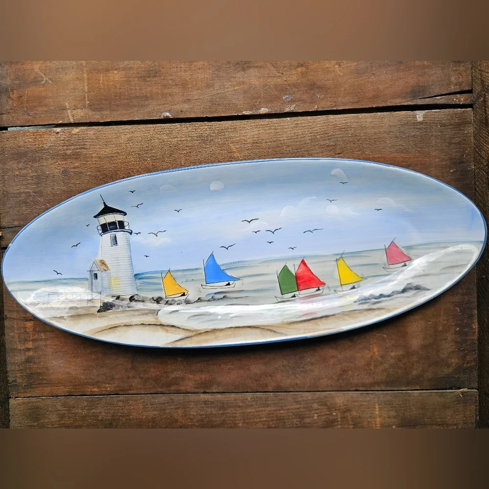 Nantucket Shoreline Oval Platter - Picture 12 of 12